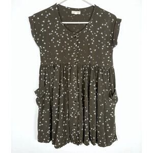 Tucker + Tate Green Floral Dress Girls Size Medium Flowy Cottagecore Dainty Boho